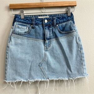 Pacsun Two Tone Denim Mini Skirt Size 23
